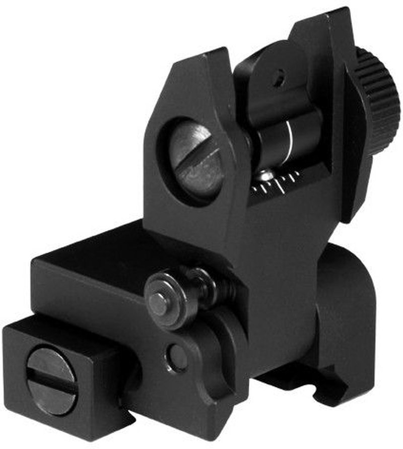 AIM SPORTS AR Low Profile Rear Flip Up Sight Black AR-15