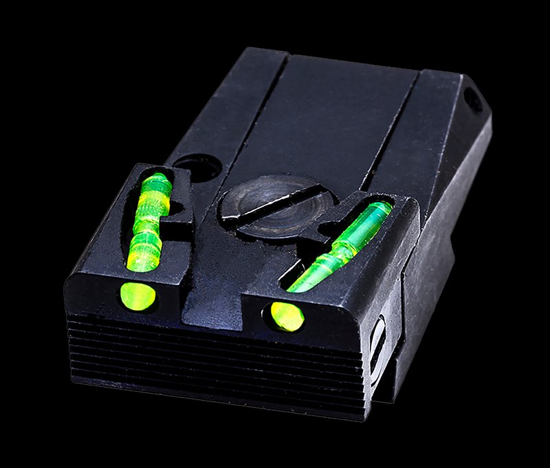 HiViz Adjustable Green Fiber Optic Rear Sight Ruger MK I-IV