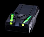 HiViz Adjustable Green Fiber Optic Rear Sight Ruger MK I-IV