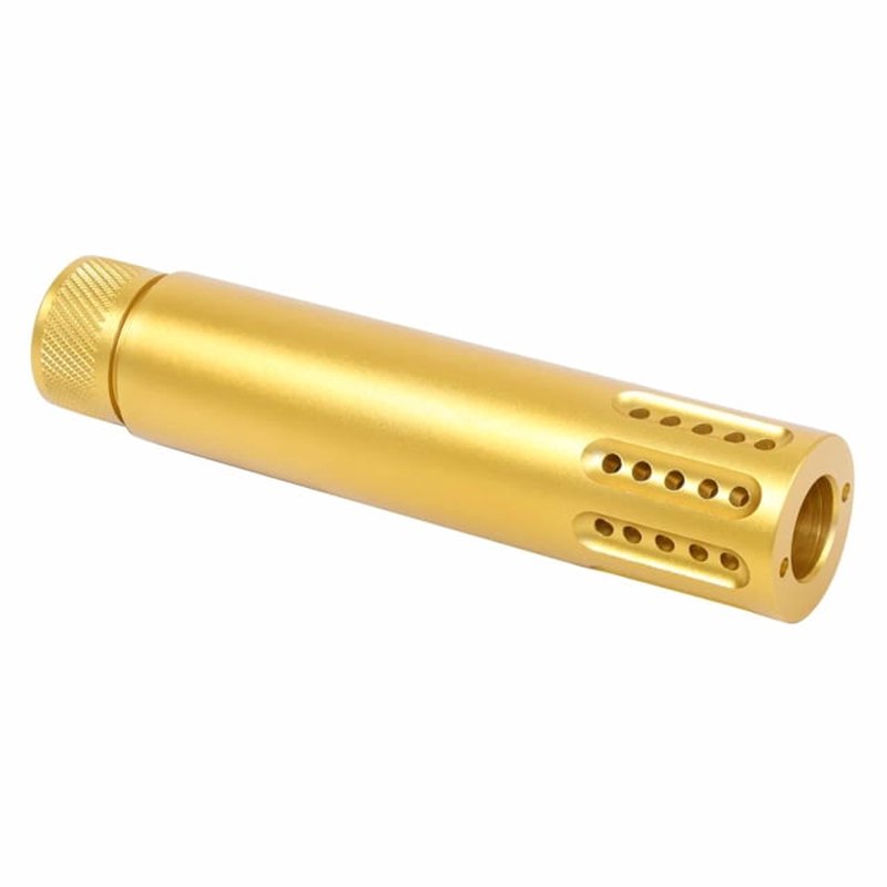 Guntec USA AR .308 Slip Over Barrel Shroud w/Multi Port Muzzle Brake Gold
