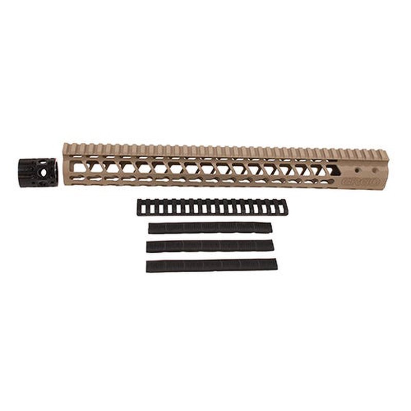 Ergo SuperLite Modular Free Float Rail System 15-inch M-Lok Flat Dark Earth