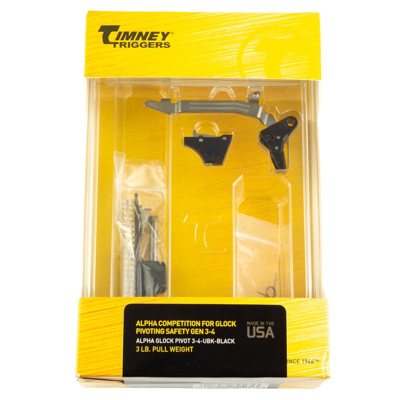 Timney Triggers UBK Pivot Trigger Glock Gen 3/4 Black AlphaGlockPivot3-4 UBK