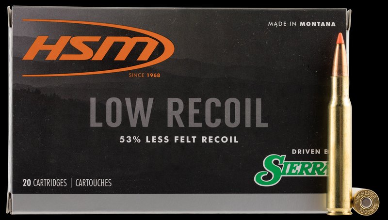 HSM Low Recoil .30-06 SPRG 150 Grain Polymer Tip Brass Ammunition