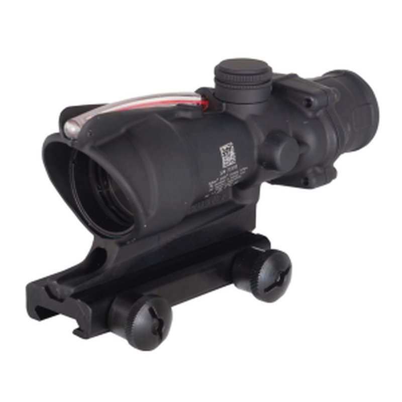 Trijicon ACOG TA31 BAC Rifle Scope 4x 32mm Dual-Illuminated Red Horseshoe Dot 223 Remington Reticle with TA51 Flattop Mount Matte Black