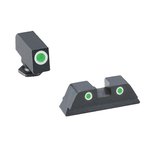 AmeriGlo Classic 3-Dot Night Sights for Glock 42/43 Green/White Outline