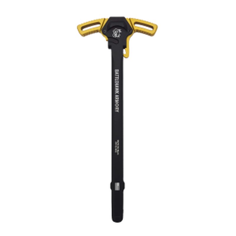 BHA Precision AR-15 WarHammer Mod2 Gold Large Lever Ambi Black Charging Handle