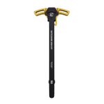 BHA Precision AR-15 WarHammer Mod2 Gold Large Lever Ambi Black Charging Handle