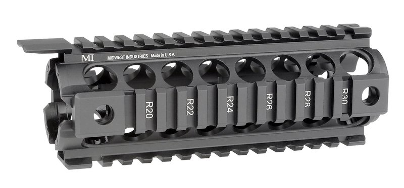 Midwest Industries Gen2 Two Piece Drop-In Carbine Length Handguard - MCTAR-17G2-BLK