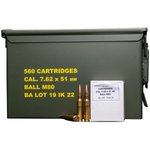 IGMAN 7.62x51mm M80 Rifle Ammunition 560rd M2A1 2-Can Crate