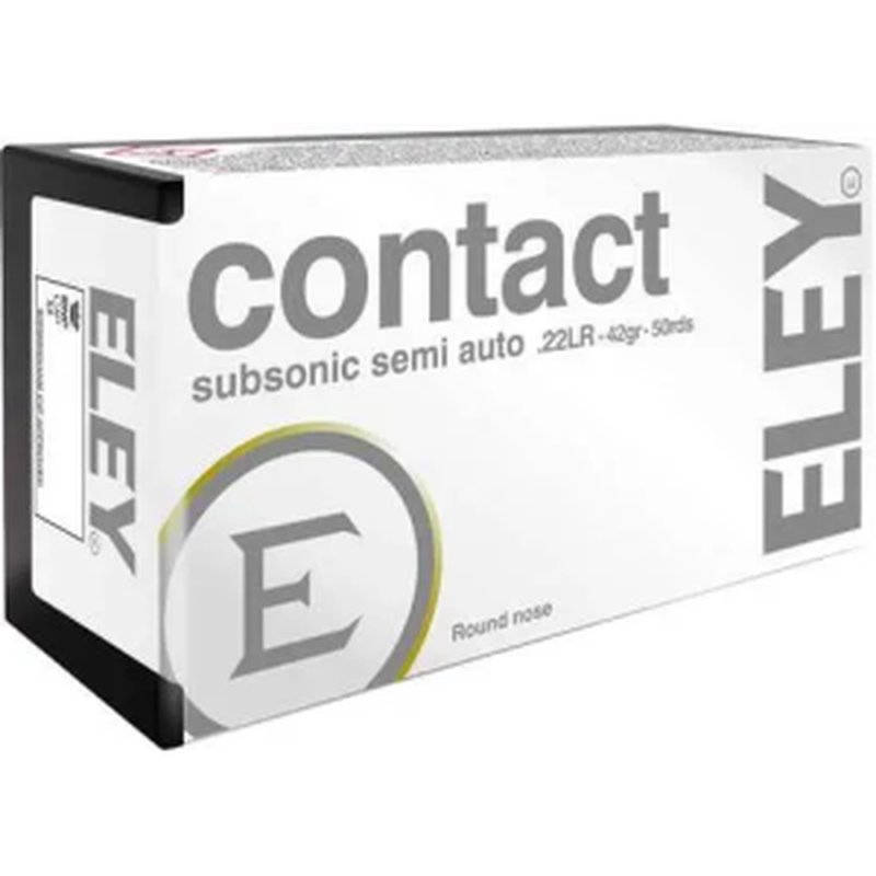 Eley Contact 22LR Subsonic 42gr Round Nose 50-Pack