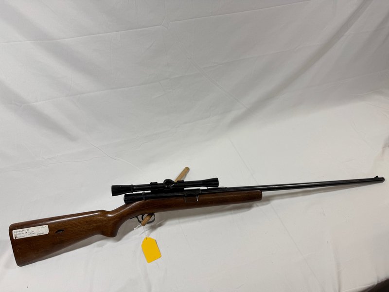 Winchester 74 22 LR Rear-Fed with Fixed 4X Scope by Weaver