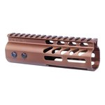Guntec USA 4in Ultra Lightweight Thin M-LOK System Handguard w/ Monolithic Top Rail