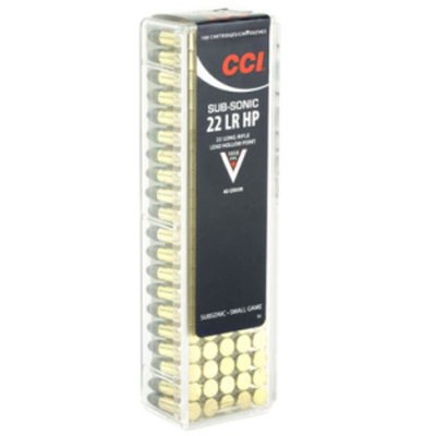 CCI 0056 .22LR 40 Grain LHP Subsonic Small Game Ammo 100 Rounds