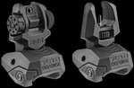 FAB DEFENSE FXFRBS Front and Rear Folding Back-Up Sights AR-15 M4 M16 Black