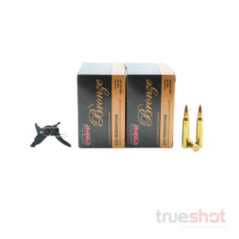 True Shot Ammo Hiperfire EDTDM AR-15 Trigger Bundle 223 Rem 55 Grain PMC Ammo