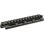 Leapers MTRSX5L Picatinny Riser Mount, 0.5 in height, 13 slots, Matte Black Anodized Aluminum
