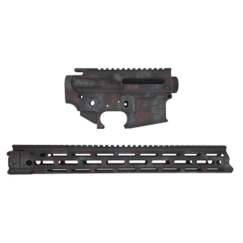 Daniel Defense DDM4 Striped Receiver Set w/ MFR 15.0 Handguard, Red Crocodile