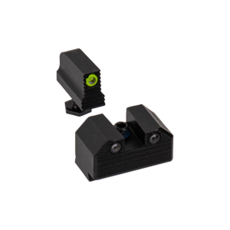 Night Fision Optics Ready Stealth Night Sight Set for Glock 43x MOS - .290-297 - Yellow/Black