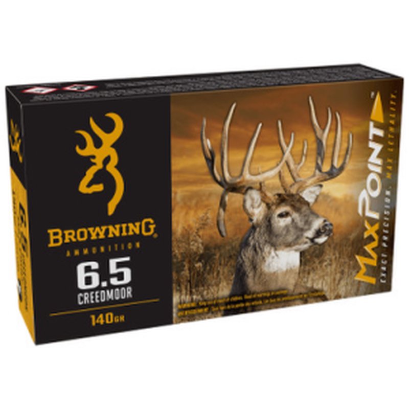 Browning MaxPoint 6.5 Creedmoor 140 Grain 20-Round Ammo