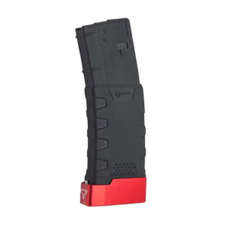 Taran Tactical EXD 30rd Magazine Black with Red Base Pad Extension