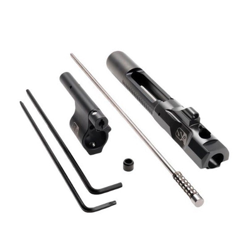 Superlative Arms Mid-Length Piston System w/Solid Set Screw Gas Block 0.625\" x 1\", Black