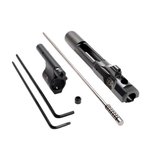Superlative Arms Mid-Length Piston System w/Solid Set Screw Gas Block 0.625\" x 1\", Black