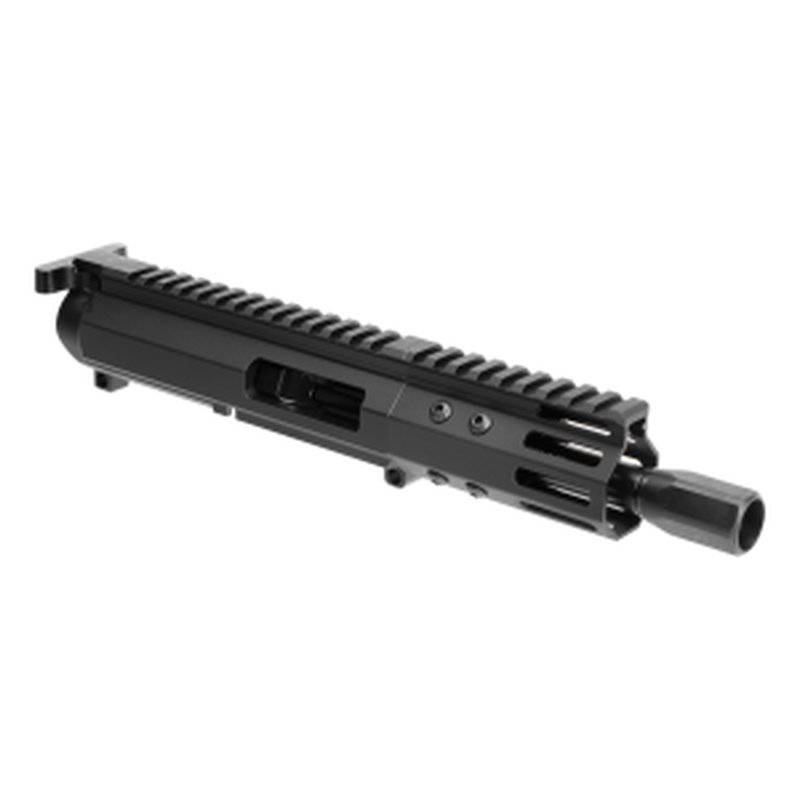 Foxtrot Mike Products 5.2 inch Complete 9mm AR-15 Upper Receiver for Glock Style Receivers - Blast Diffuser