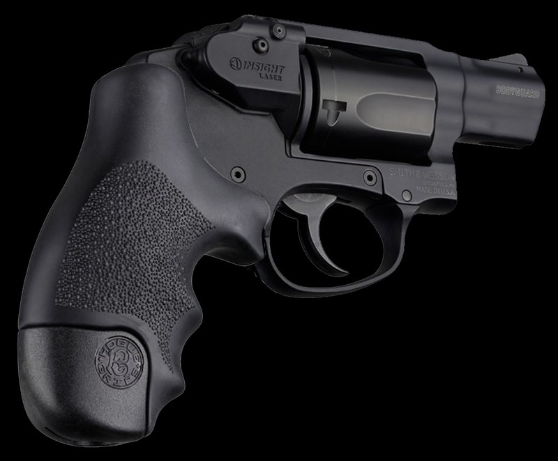 Hogue OverMolded Tamer Black Grip for SW J Frame Bodyguard