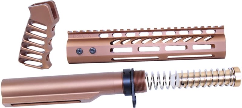 Guntec USA AR-15 9in Pistol Brace Build Kit With Milspec Buffer Tube