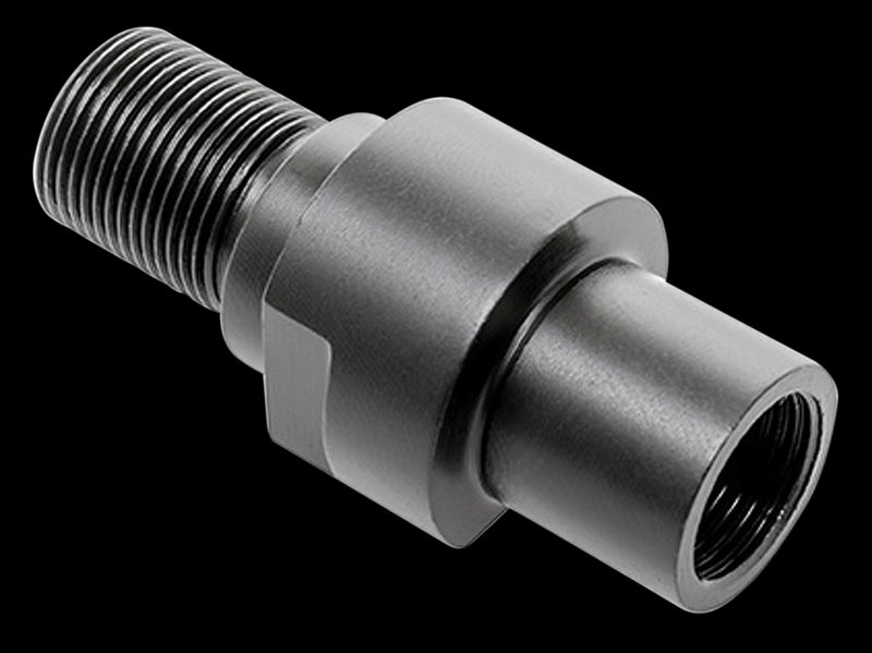 CMMG Steel Thread Adapter PS90 M12x1.0 LH to 1/2-28 Muzzle