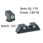 AmeriGlo Classic 3-Dot Tritium Night Sight Set for Glock