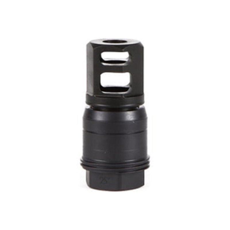 Sig Sauer SL55612X2825DEGM Clutch-Lok QD Muzzle Brake Black Stainless Steel with 5/8"-24 tpi Threads for 5.56mm 25 Degree Taper
