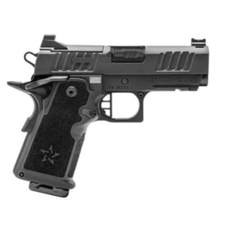 STACCATO CS 3.5 OR 9mm DLC V3 Flat Trigger 16rd - Black