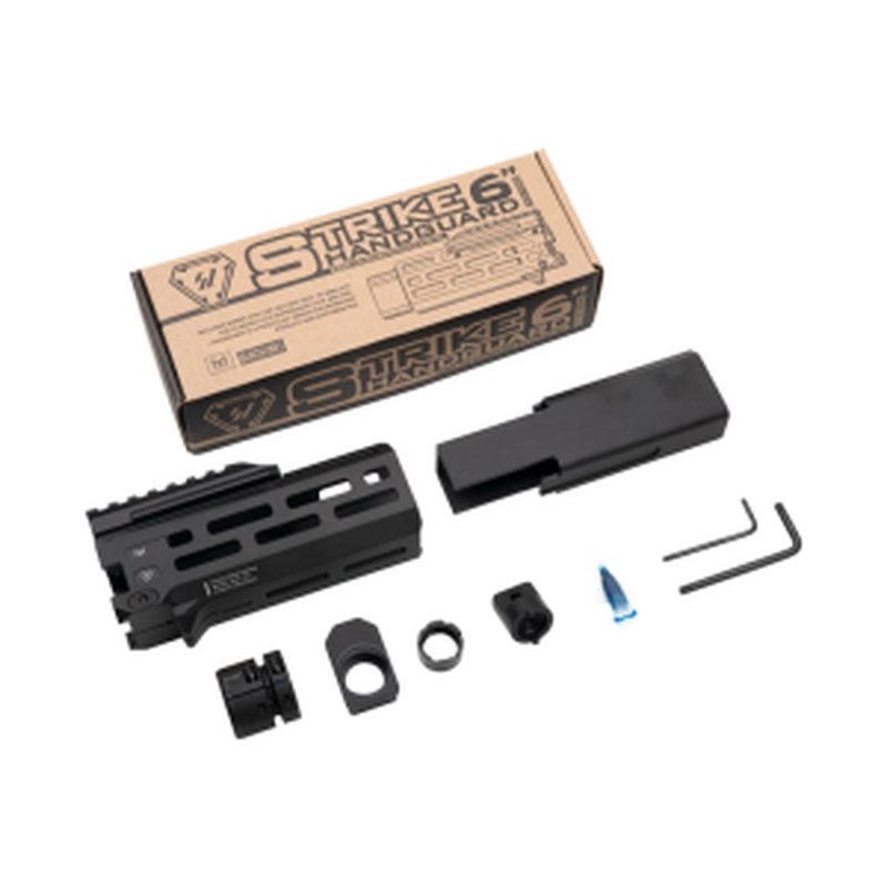 Strike Industries CEVO-HG-6-BK Strike 6" M-Lok Black Aluminum with Faux Suppressor for CZ Scorpion EVO (7.72" Barrel Length)