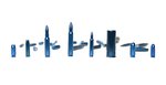 GSM GPS Snap Caps .45 Auto 5-Pack Aluminum Blue Dummy Rounds