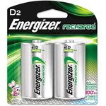 Energizer NH50BP-2 D NiMH Rechargeable Batteries 1.2V 2500mAh 2-Pack