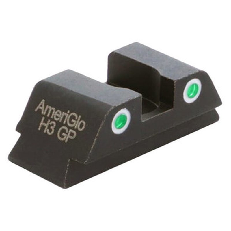 AmeriGlo Classic Tritium 2-Dot Rear Sight Yellow .248"H for Glock