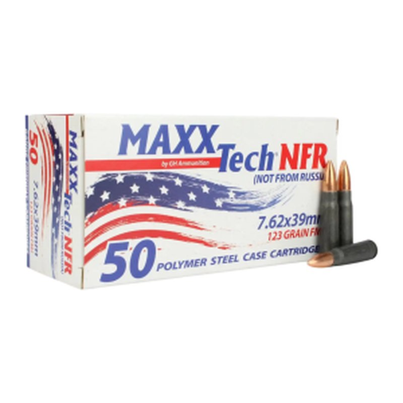 MAXXTECH PTGS762 7.62x39 123gr FMJ Steel Rifle Ammo (20/30)