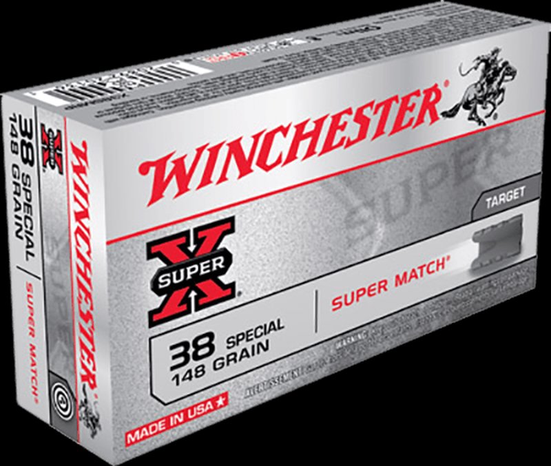 Winchester Super-X Ammunition .38 Special 148 Grain Lead Wad Cutter