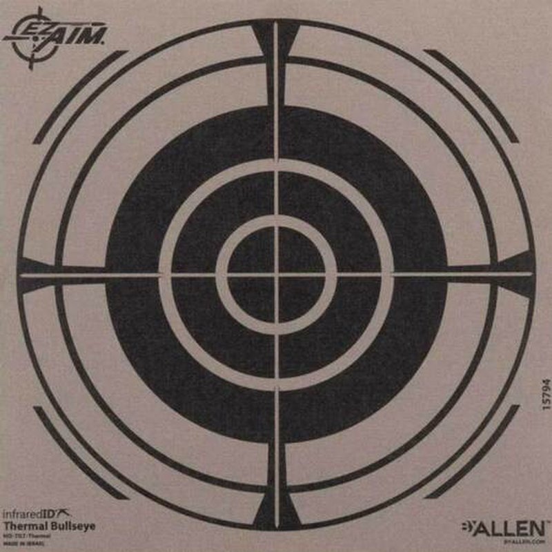 Allen Co EZ Aim Adhesive 8in Thermal Bullseye Target (Gray/Black)