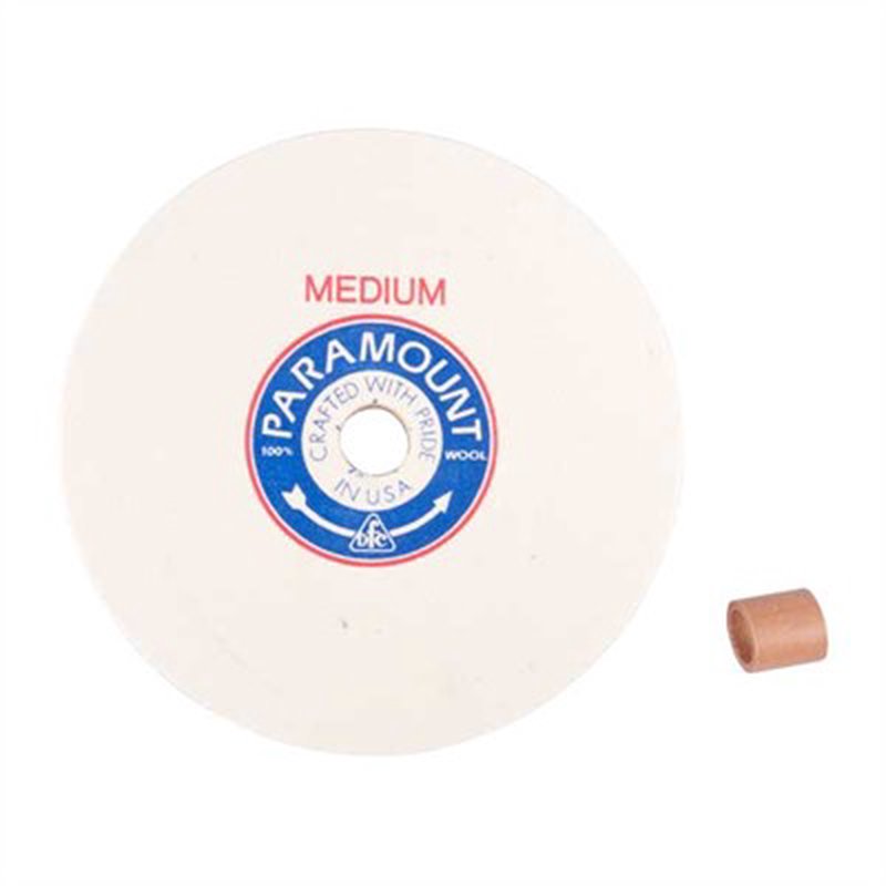 BACON Felt Company Felt Polishing Wheels 8 in Medium Felt 3/4 in Arbor