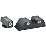 Green Tritium 3-Dot Front/Rear Sight Set w/ White Outlines for Glock Gen 5