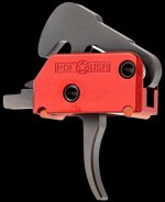 Patriot Ordnance Factory AR-15 Drop-In Two-Stage Curved Trigger 4.5 lb Pull (KNS Pins Included)