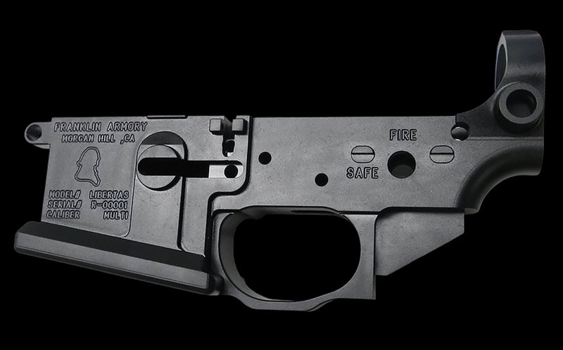 Franklin Armory Libertas Stripped Billet AR-15 Lower Receiver, Black Anodized 0020003BLK