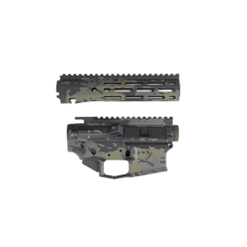 Black Multicam Cerakote Enhanced Upper and Lower Set with 9” Logic Set