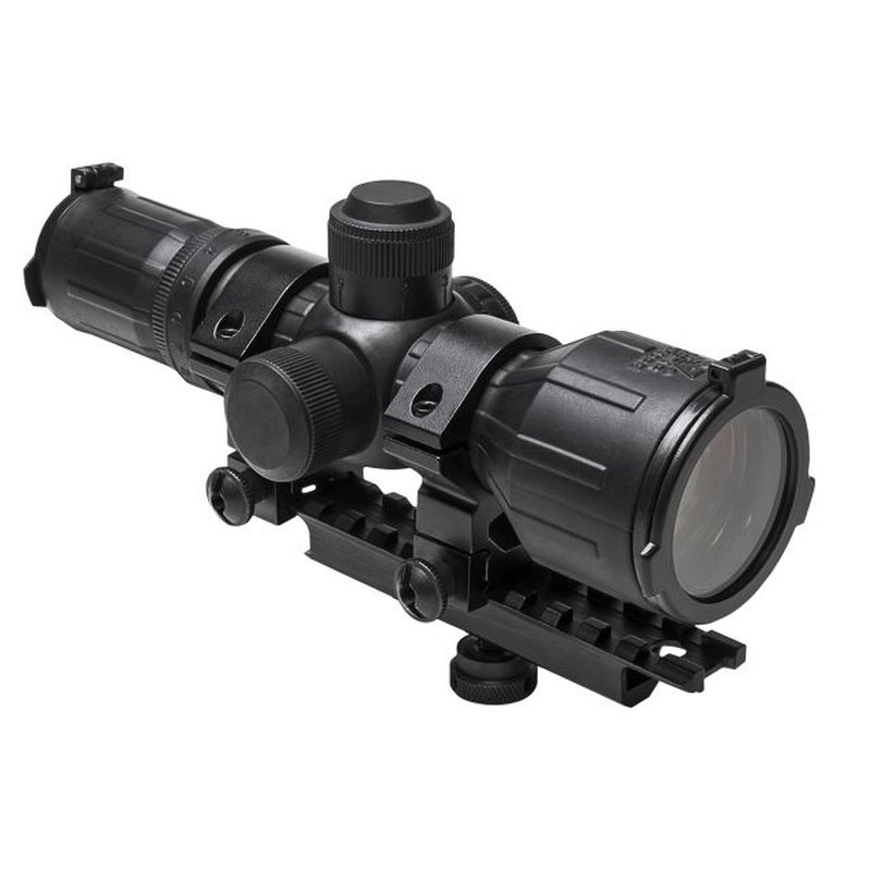 NcSTAR AR Combo/Carry Handle Adapter/3-9X42 Rubber Compact Rifle Scope KARHSEECR3942R-A, Color: Black, Tube Diameter: 30 mm