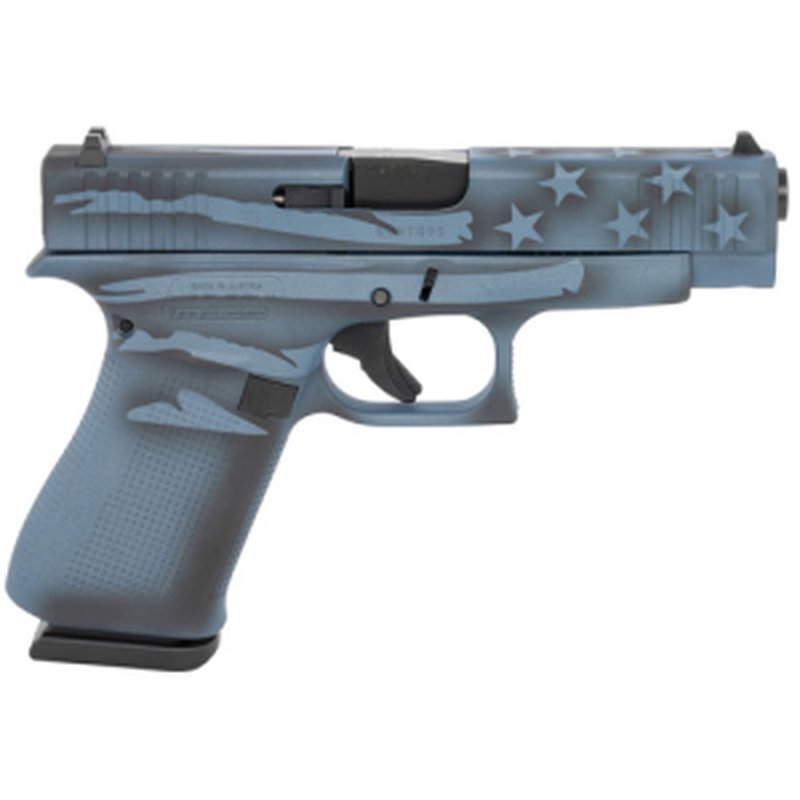 Glock G48 MOS 9mm 4.17" 10rd Pistol - Titanium Cerakote Flag