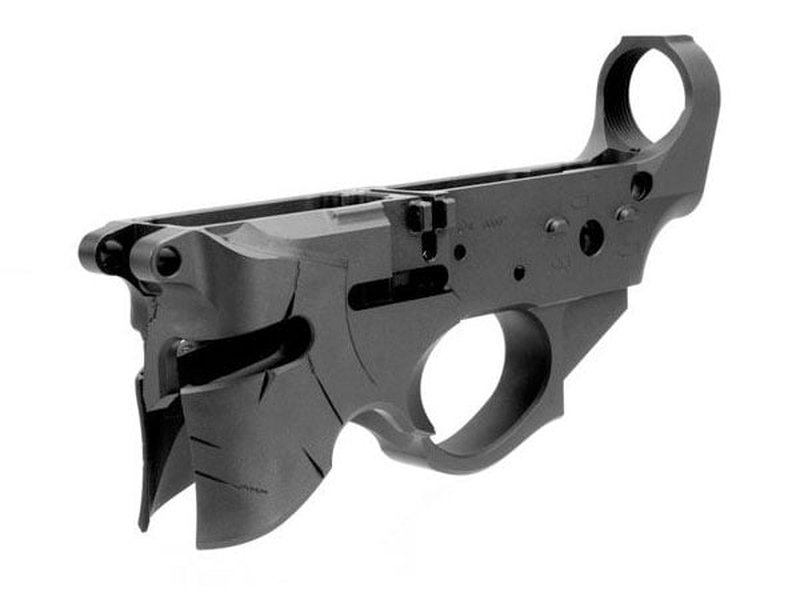 Sharps Bros Overthrow Stripped AR-15 Lower Receiver Open Mag Well Helmet Design SBLR07
