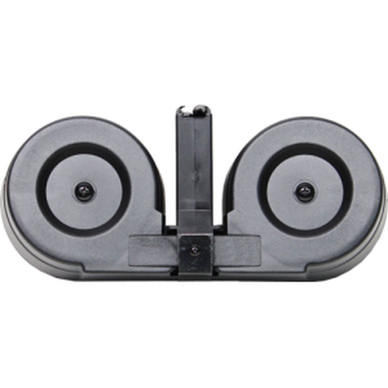 Iver Johnson AR-15 Magazine .223 Remington 100-Round Drum Black Clear Poly