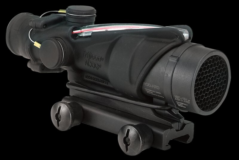 Trijicon 100230 ACOG 4x32mm Red Chevron Illuminated Reticle